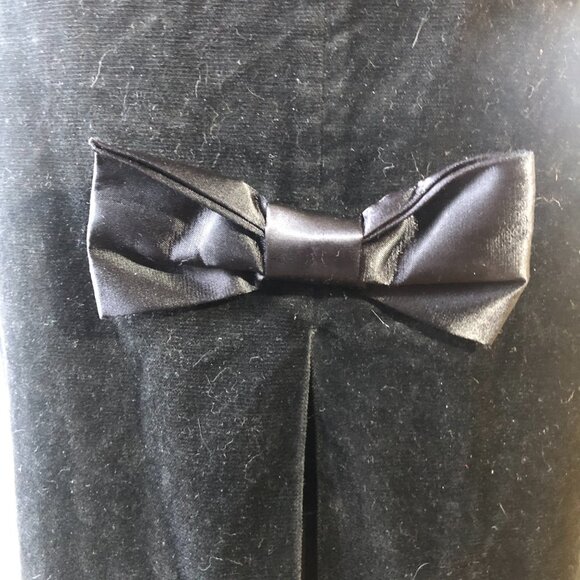 Vintage pencil fitted velvet skirt with bow - Picture 9 of 14